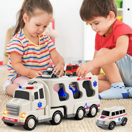 WizKidz 5 In 1 Ambulance Vehicle Light And Sound Kids 3 To 7 by zapcart