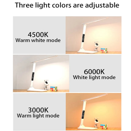 Zapcart Folding Desk Lamp USB Reading Touch Dimmable Alarm