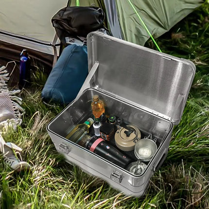 KRC Camp Aluminum Storage Box 60 To 80L Outdoor Organizer by zapcart