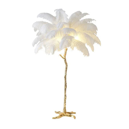 LNLZ Nordic Ostrich Feather Floor Lamp For Living Room