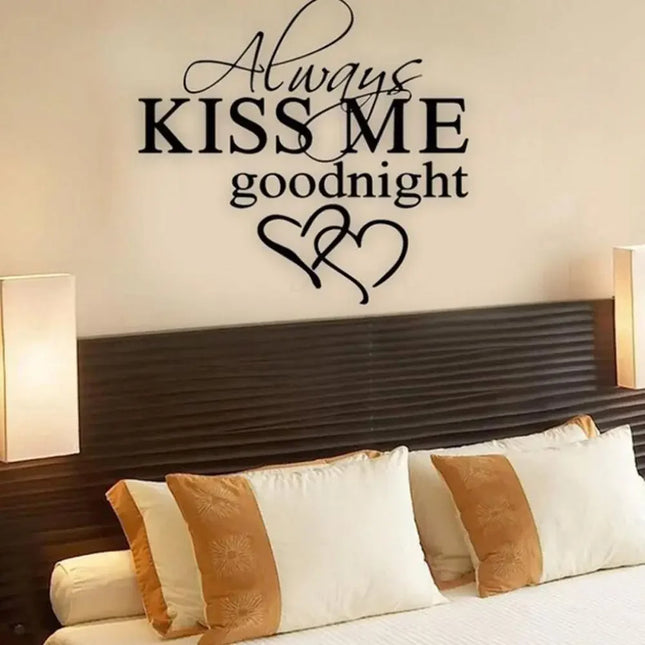 Choice Kiss Me Goodnight Wall Sticker Removable For Couples by zapcart