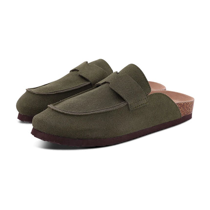 Kidmi Womens Genuine Suede Clogs With Soft Footbed by zapcart