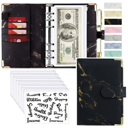 A6 Budget Binder PU Leather Organizer For Students by zapcart