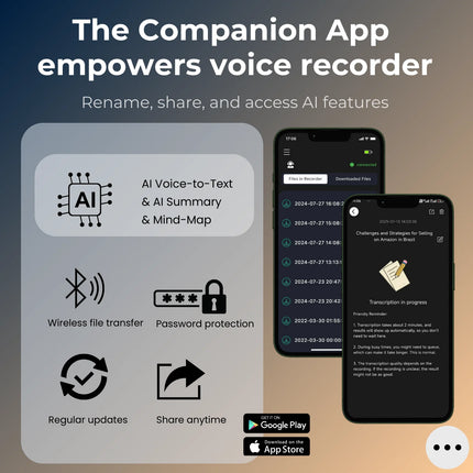 FoCase Rec AI Voice Recorder 64GB Transcription Pro by zapcart