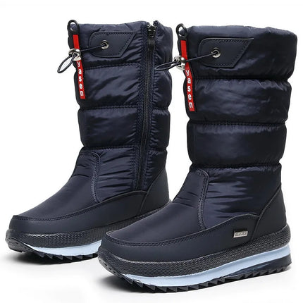 Women Snow Boots Waterproof Non Slip Plush Fur Warm by zapcart
