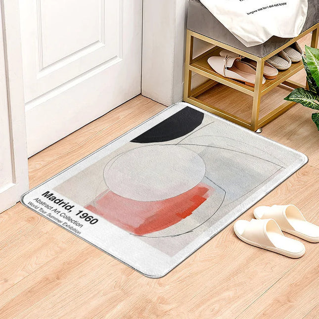 CN Fujian Morandi Abstract Door Mat Non Slip Absorbent Home by zapcart