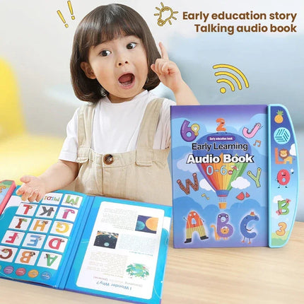 Kids Electronic Audio Book English Educational Sound Book Smart Cognitive Book Early Educational Toys Toddler Xmas Newyear Gift by zapcart