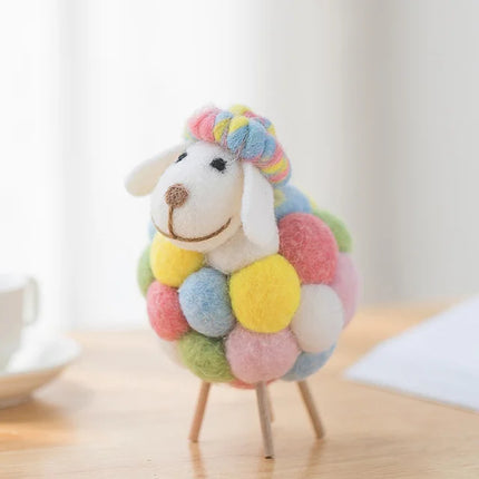 Choice Mini Wool Felt Sheep Figurine Desk Decor For Kids by zapcart