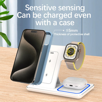 VIKEFON 30W Fast Wireless Charger Stand 3 In 1 For iPhone by zapcart