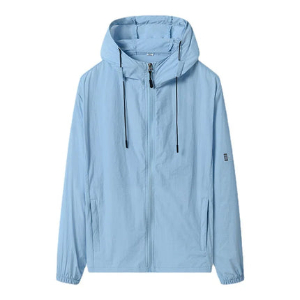 CN Jiangsu Men Hooded Summer Windbreaker Sun Protection by zapcart
