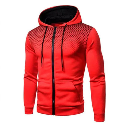 Men's Slim Fit Zip Hoodie Sweatshirt For Autumn Warmth