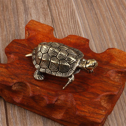 Choice Copper Turtle Statue Vintage Brass Desktop Feng Shui by zapcart