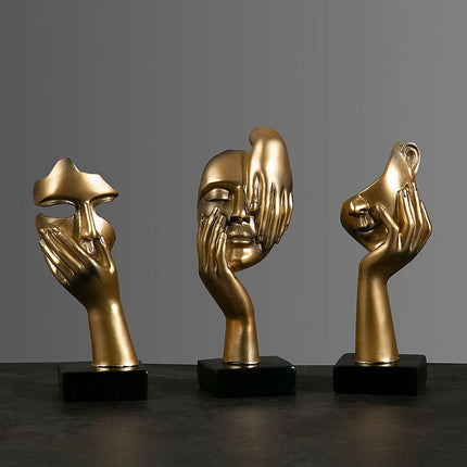 Choice Resin Abstract Mask Figurine Home Office Decor by zapcart