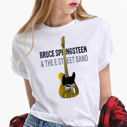 Bruce Springsteen Women T Shirt Japanese Top Y2K Graphic by zapcart