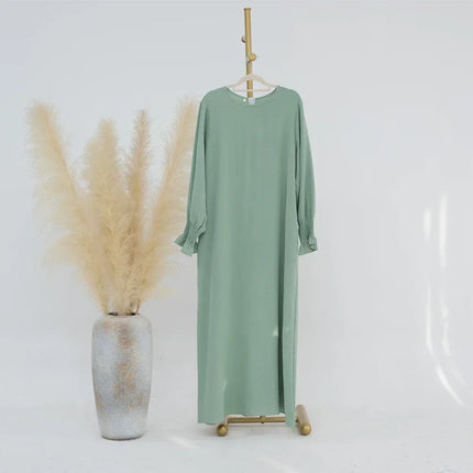 Abaya Dress For Muslim Women Elegant Long Sleeve Ramadan by zapcart