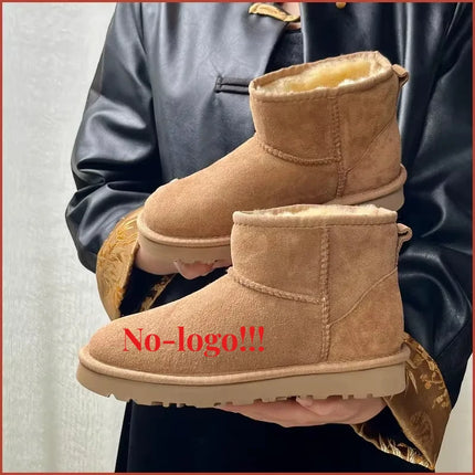 Unisex Sheepskin Snow Boots Shearling Warm Durable Comfort by zapcart