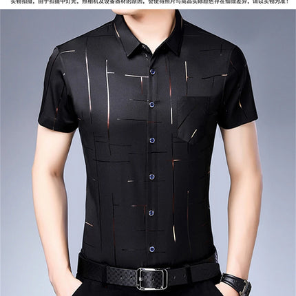 Men's Business Casual Shirt No Iron Wrinkle Resistant by zapcart