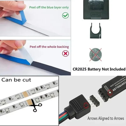 LeiiGeeGo USB RGB LED Strip Light Adhesive For Room Decor by zapcart