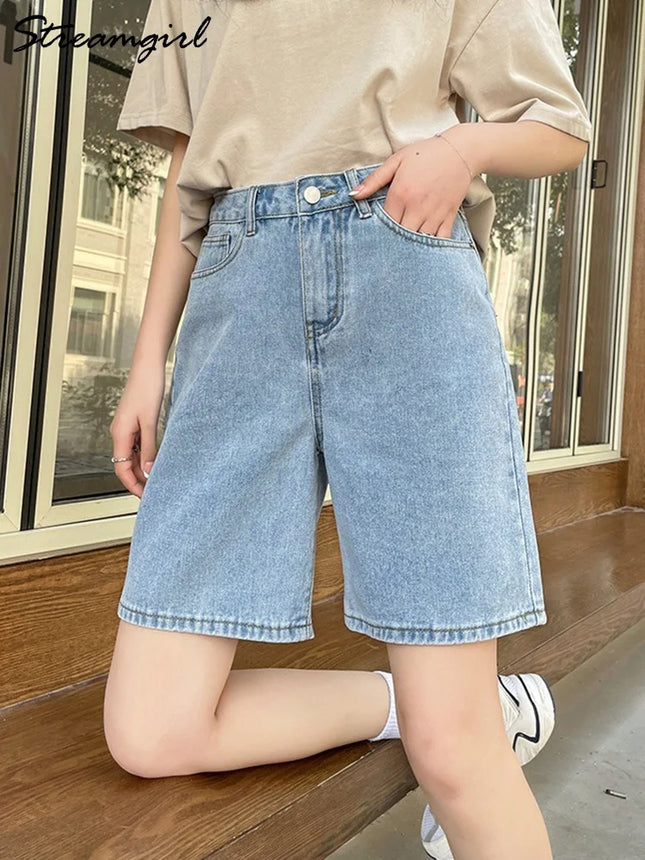 Streamgirl High Waisted Denim Shorts For Women Vintage Look by zapcart