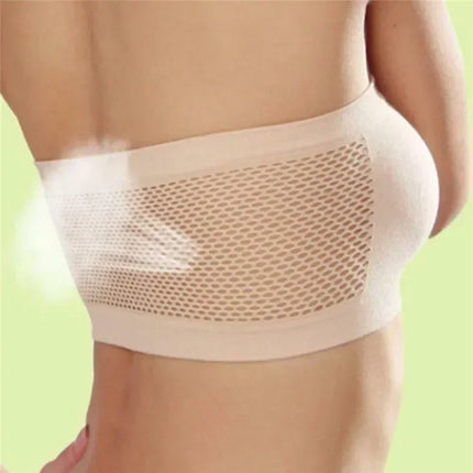 Ladies' Sexy Strapless Crop Top Bra Bandeau Boob Tube Brassiere Summer Breathable Mesh Invisible Strapless Chest Wraps Tube Tops by zapcart