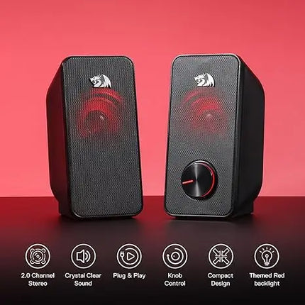 Redragon GS500 Stentor USB PC Gaming Speakers Backlit by zapcart