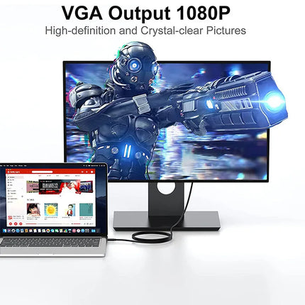 Nku USB C to VGA Adapter 1080p for Laptops and Projectors by zapcart