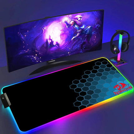 Redragon RGB Gaming Mouse Pad Non Slip Luminous Surface by zapcart