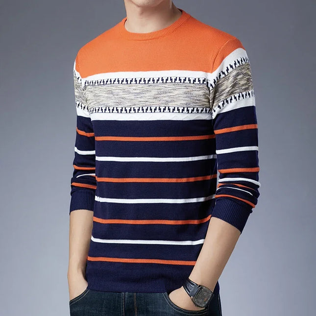 Zhejiang CN Mens Long Sleeve Pullover Sweater Autumn Winter by zapcart