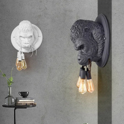 Sandyha Resin Gorilla Wall Lamp LED Ambient Light Bedroom by zapcart