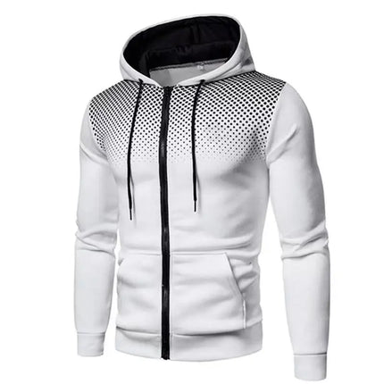 Men's Slim Fit Zip Hoodie Sweatshirt For Autumn Warmth
