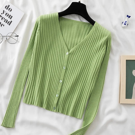 AOSSVIAO Knit Cardigan Crop Top For Women Fairycore by zapcart