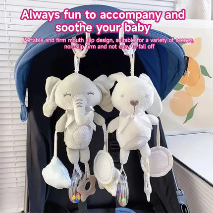 Baby Vehicle Mounted Cartoon Animal Soft Rattle Toy Infants by zapcart