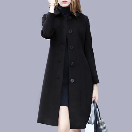 Choice Plus Size Womens Wool Coat Hepburn Slimming Fit by zapcart