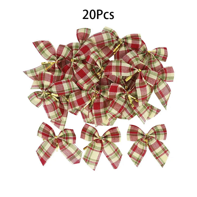 WNYZQCN Christmas Bows 10Pcs Gold Red Holiday Decor by zapcart