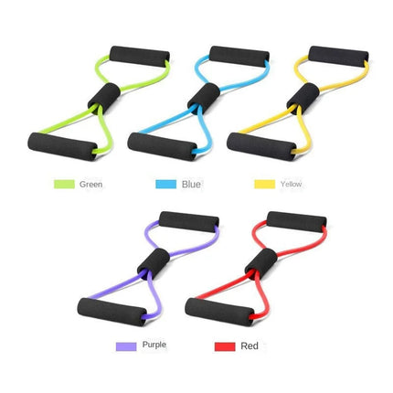 Unisex Yoga Elastic Band 8 Word Chest Expander Workout by zapcart