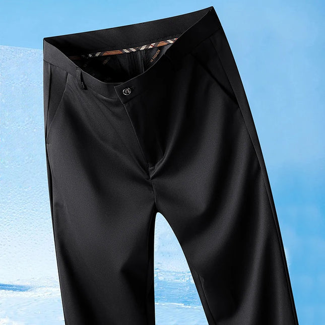Mens Summer Thin Straight Stretch Pants No Ironing Ultra by zapcart