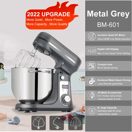 BioloMix Stand Mixer Home Cooks Cream Quiet 6 Speed by zapcart