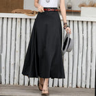 Craft of Weaving High Waist Pure Color Ruffle Skirt Women by zapcart