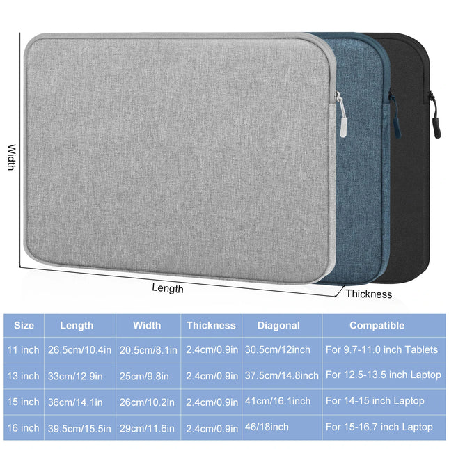 HAWEEL Unisex Laptop Sleeve Case 11-16 Inch Protective Bag by zapcart