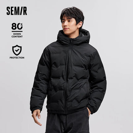Semir Men Down Jacket Waterproof Hooded Winter Outerwear by zapcart