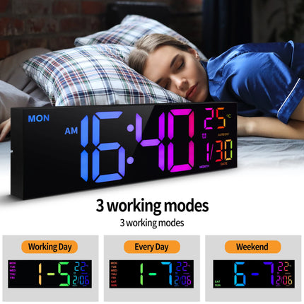 Zapcart 16 Digital Wall Clock With LED Display Living Room