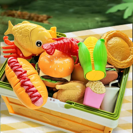 Kids Kitchen Toy Set Safe Cutting Playset With Fruits by zapcart