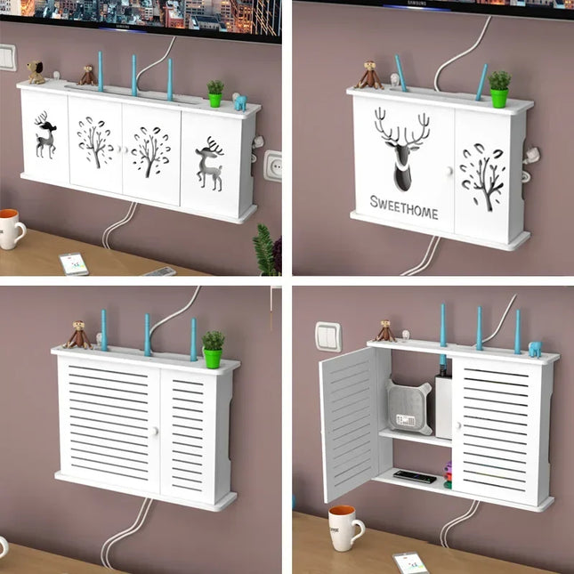 Dreamburgh Wall Mounted Router Shelf Living Room Storage by zapcart