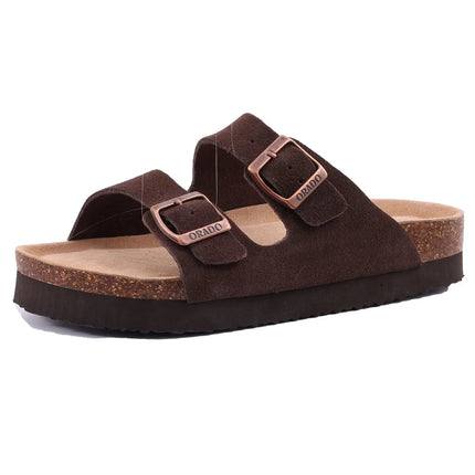 Kidmi Womens Genuine Suede Clogs With Soft Footbed by zapcart