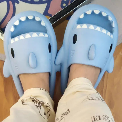 Couples Shark Slippers Non Slip Home Slides For Men Women by zapcart