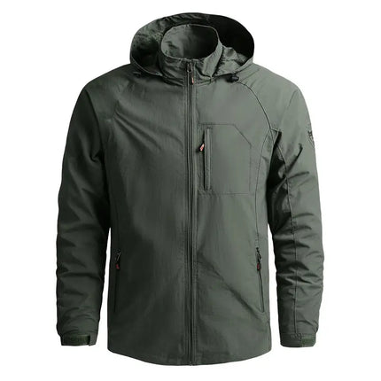 FujianChoice Mens Waterproof Jacket Plus Size Windbreaker by zapcart