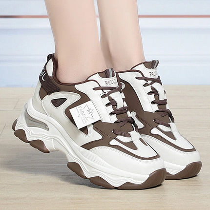Height Increasing Platform Shoes Women Breathable Sneakers by zapcart
