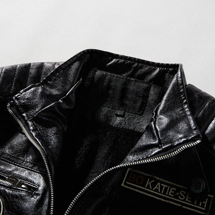 Choice Mens PU Leather Jacket Fleece Lined For Moto Riders by zapcart