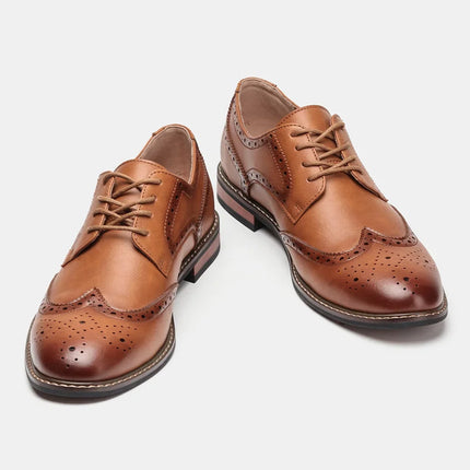 Hecrafted Mens Brogue Dress Shoes Premium Leather Wedding by zapcart