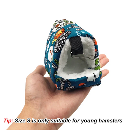 1pc Cute Print Bird Bed Mini Cage Rabbit Squirrel Mat Guinea Pig Nest Hamster House Small Animal Sleeping Bed Pet Hanging Cage by zapcart